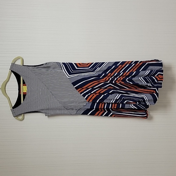 Maeve from Anthropologie asymmetrical dress women's sz medium NWOT red white blu - Picture 3 of 6